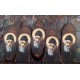 Προσωπογραφια Αγιου Παισιου σε ακανονιστο ξυλο 