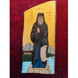 Άγιος Παίσιος σε φυσικό ακανόνιστο ξυλο 